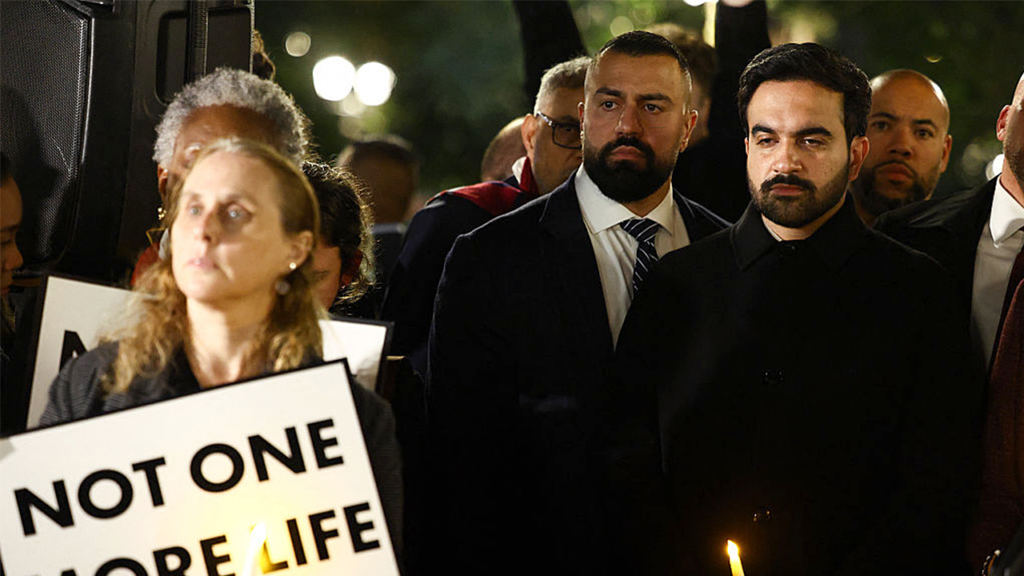 Anti-Israel protesters accuse Mamdani of ‘genocide’ outside Oct 7 vigil