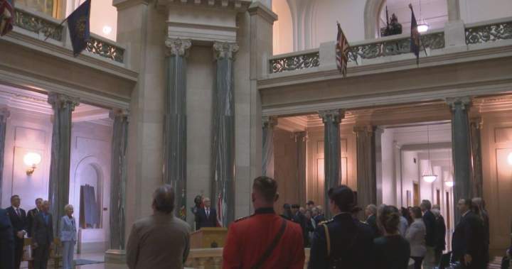 Royal Regina Rifles colours return to Legislative Building after decades