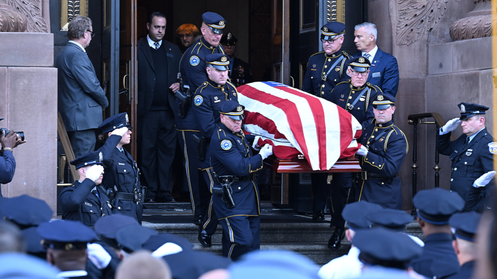 Shane Seiber posthumously promoted at Philadelphia police funeral